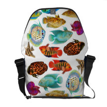 Tropical Aquarium Fish Rickshaw Messenger Bag