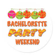 Tropical Bachelorette Party Weekend Sticker