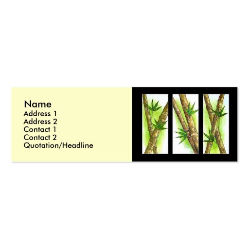 Tropical Bamboo Painting - Multi Business Card Template