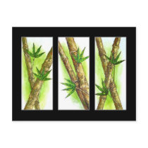 Tropical Bamboo Painting - Multi Post Cards