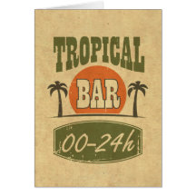 Tropical Bar Card
