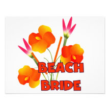 Tropical Beach Bride T-shirts and Gifts Invitation