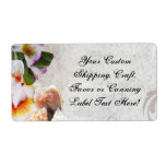Tropical Beach Flowers/Shells Custom Shipping Labels