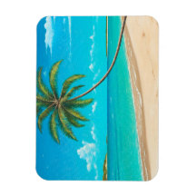 Tropical beach magnet