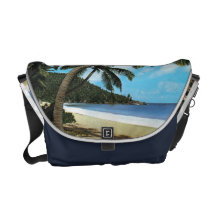 Tropical Beach Painting Courier Bag