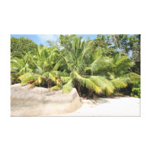 Tropical Beach, Seychelles, Indian Ocean Leinwand Druck