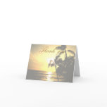 Tropical Beach Shoreline Thank You Cards