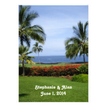 Tropical Beach Wedding Invitation