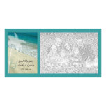 Tropical Beach Wedding Just Married Photo Card