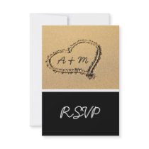 Tropical Beach Wedding RSVP Card For Square Invite