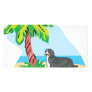 tropical bernese mountain dog photo greeting card