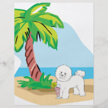 Tropical Bichon Frise Full Color Flyer