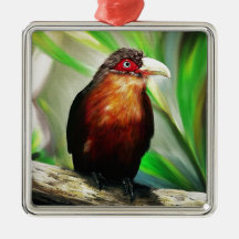 Tropical Bird cool colourful exotic painting Ornament