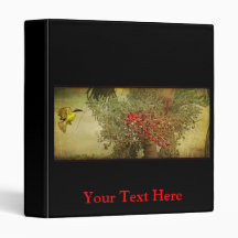 Tropical Bird Nesting in Christmas Palm Tree Binder