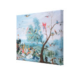 Tropical birds in a landscape canvas prints