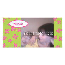 Tropical Blooms Custom Photo Card