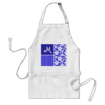 Tropical Blue Hibiscus Flower; Floral Aprons