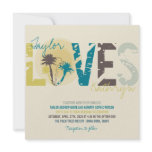 Tropical Blue Sunset Palm Trees Beach Wedding