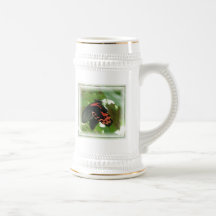 Tropical Butterfly Beer Stein Mug
