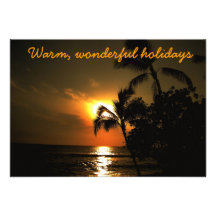 Tropical Christmas Palm Tree Greeting Cards