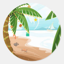 Tropical Christmas Sticker