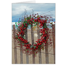 Tropical Christmas Wreath Card