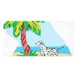 tropical dalmatian picture card