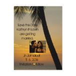 Tropical Destination Wedding Save the Date Postcards
