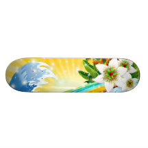 Tropical Exotic Summer Holidays Skateboards