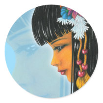 Tropical Faerie Round Stickers