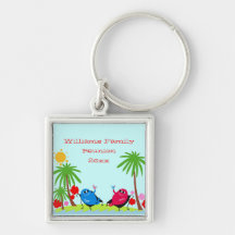 Tropical Family Reunion Keychain