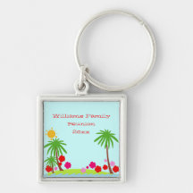 Tropical Family Reunion Keychain