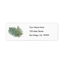 Tropical Ferns Duo Return Address Labels