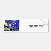 Tropical Fish in Coral Sea Bumper Sticker