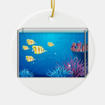 Tropical FishTank Christmas Tree Ornaments