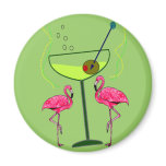 Tropical Flamingo Art Gifts Magnets