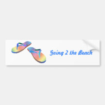 Tropical Flip Flops 2 Bumper Stickers