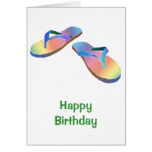 Tropical Flip Flops 2 Card