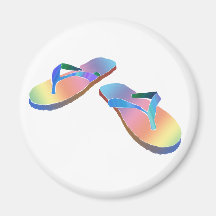Tropical Flip Flops 2 Magnets