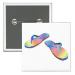 Tropical Flip Flops 2 Pinback Button