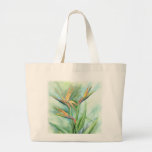 Tropical Flower Bird Of Paradise Painting - Multi Tote Bag