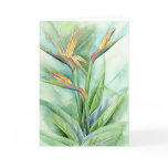 Tropical Flower Bird Of Paradise Painting - Multi Greeting Card