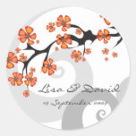 Tropical Flower Fusion Swirl Gift Label Sticker