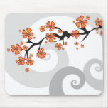 Tropical Flower Fusion Swirl Mousepad