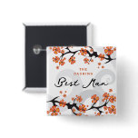 Tropical Flower Fusion Swirl Save-the-Date / Gift Button