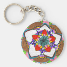 Tropical Flower Keychain