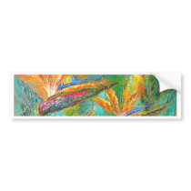 Tropical Flowers Birds Of Paradise Painting