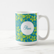 Tropical Flowers Personalized Mug