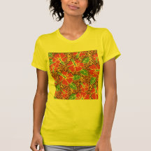 Tropical Flowers Wild Tiger Pattern Tshirts