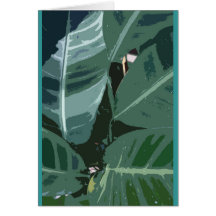 Tropical foliage greeting card